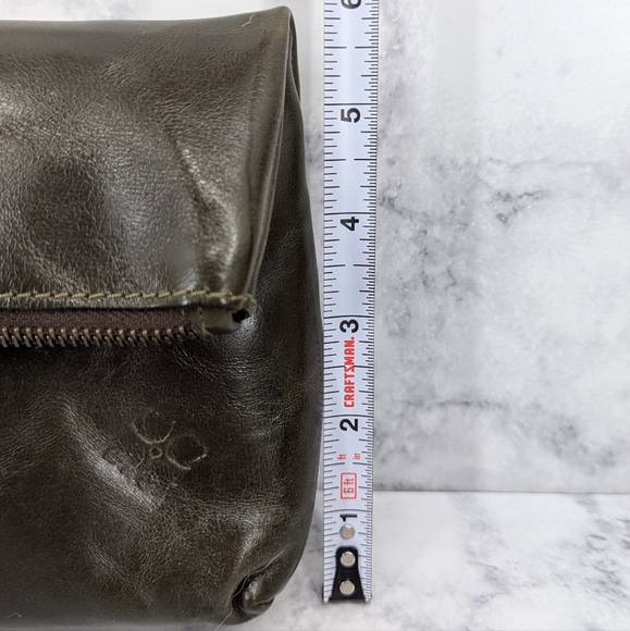 Patricia Nash Dark Olive Green Leather Clutch - Picture 10 of 11